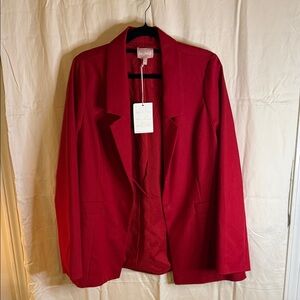 Show Me Your MuMu Crimson Single-Button Blazer